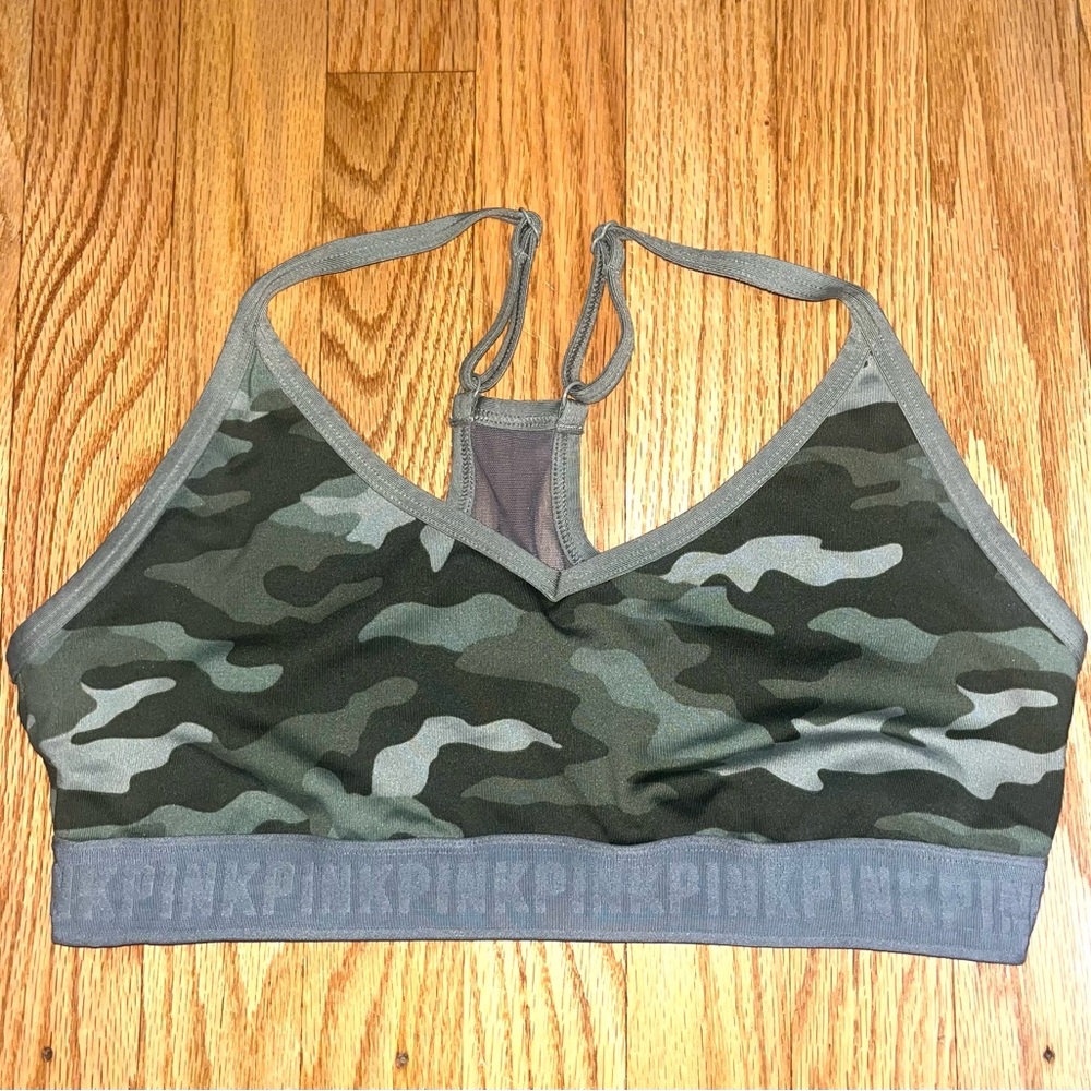 PINK Camo Bra Large